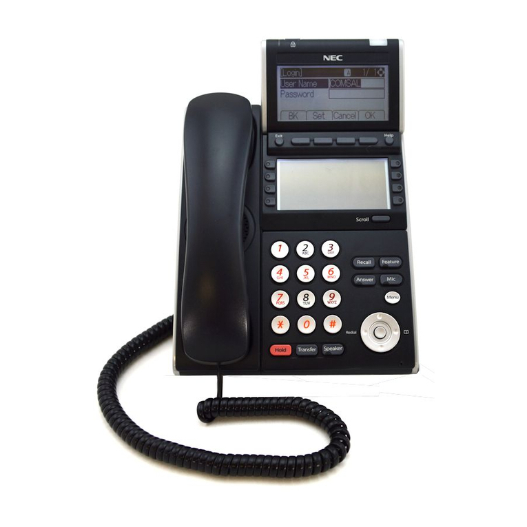 NEC ITL-8LD-1 - DT730 - 8 Button DESI Less Display IP... User manual