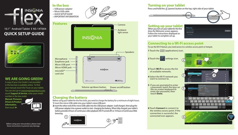 Insignia Flex NS-14T004 Quick setup guide