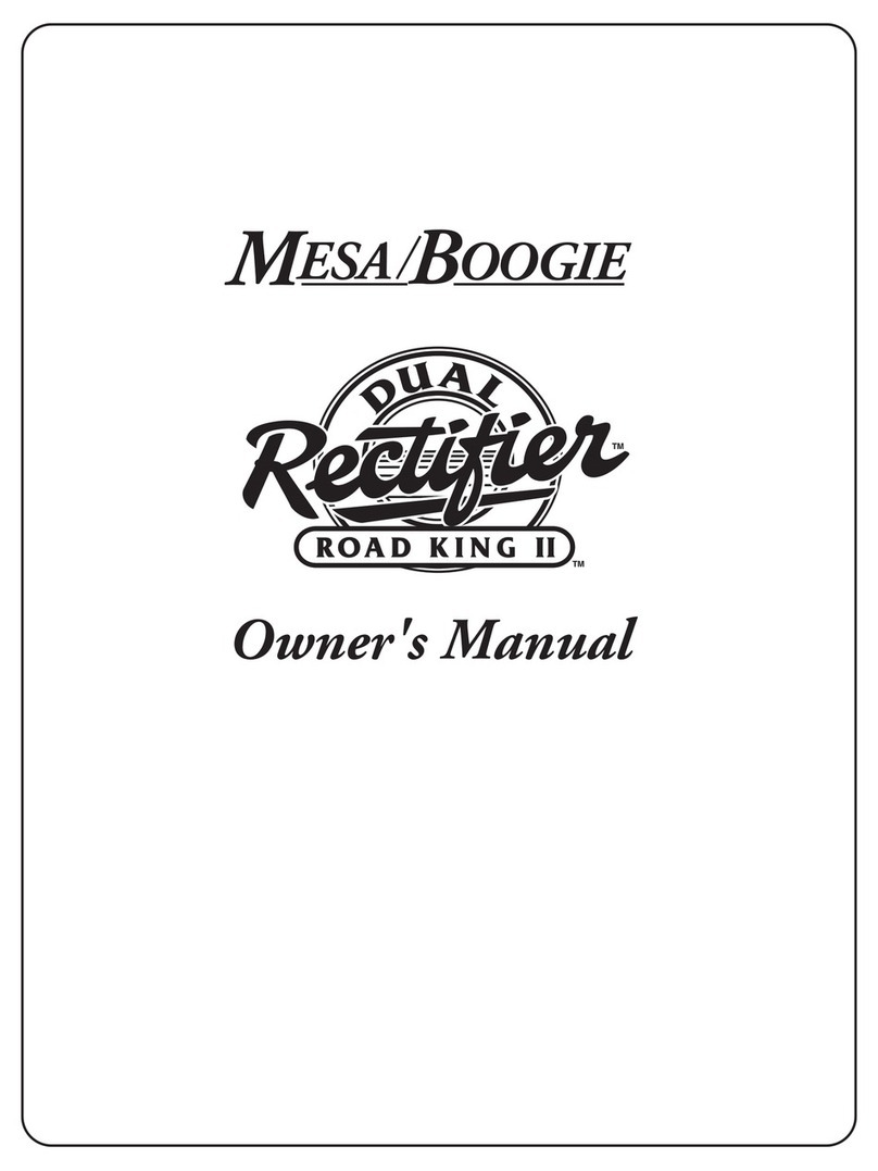 Mesa/Boogie Three Channel Dual & Triple Rectifier Solo... User manual