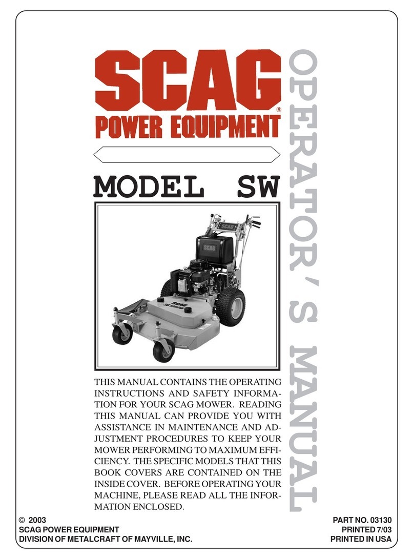 Scag Power Equipment SW Operator's manual
