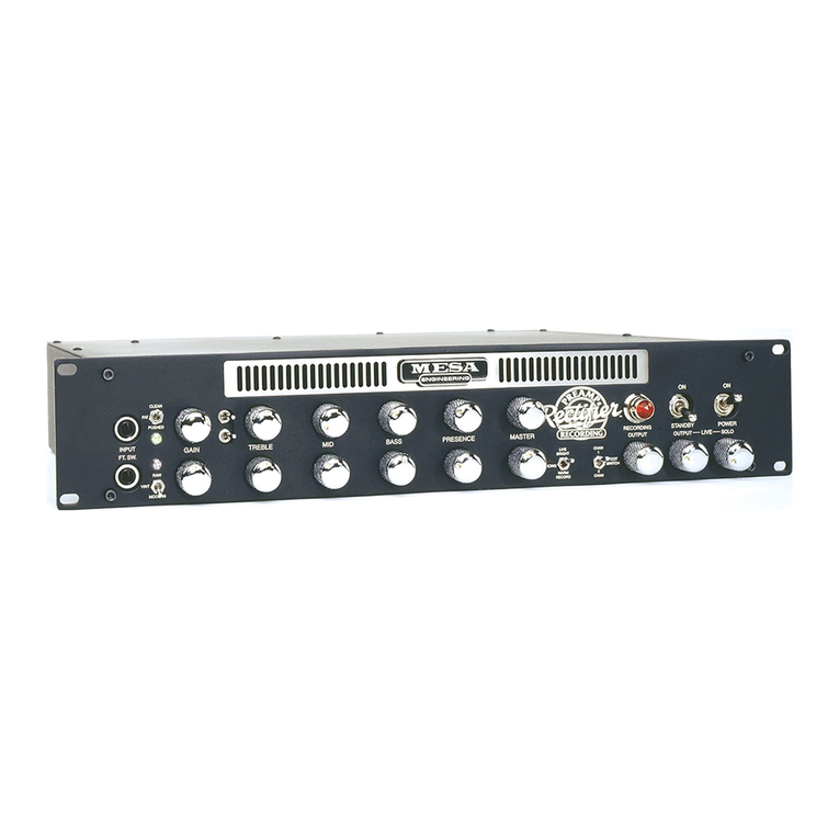 Mesa/Boogie Three Channel Dual & Triple Rectifier Solo... owner's manual