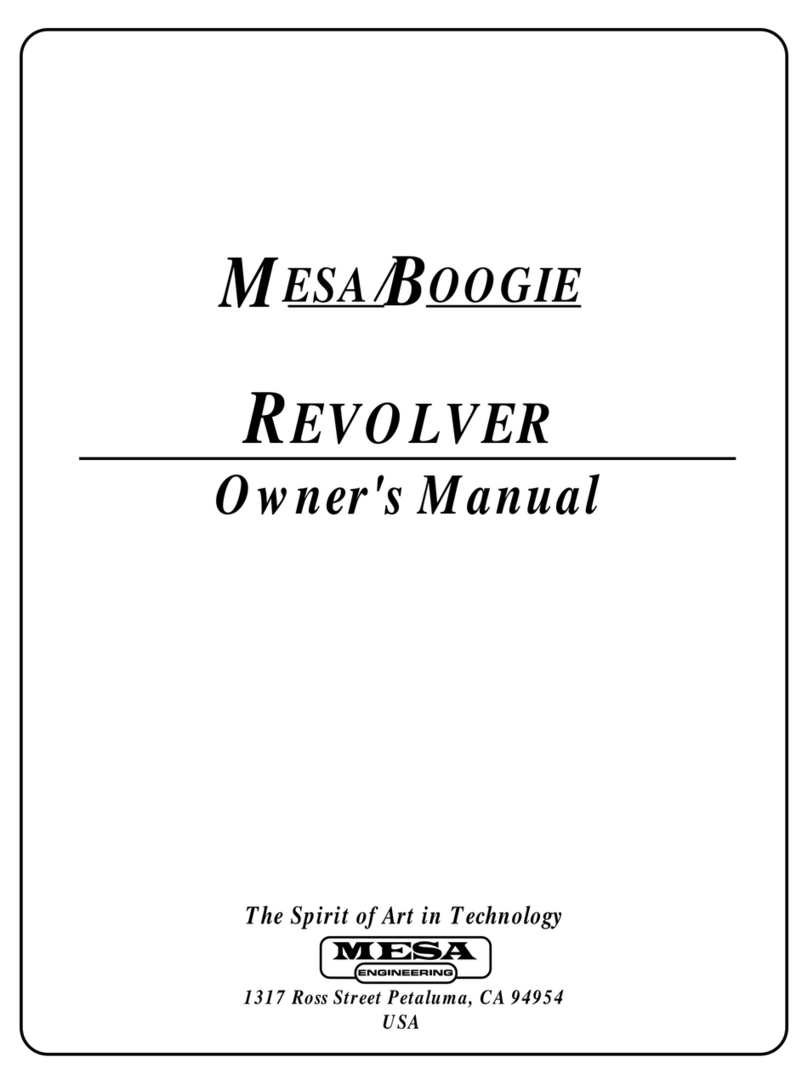 Mesa/Boogie REVOLVER User manual