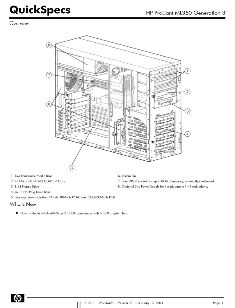 HP Proliant ML350 Generation 3 User manual