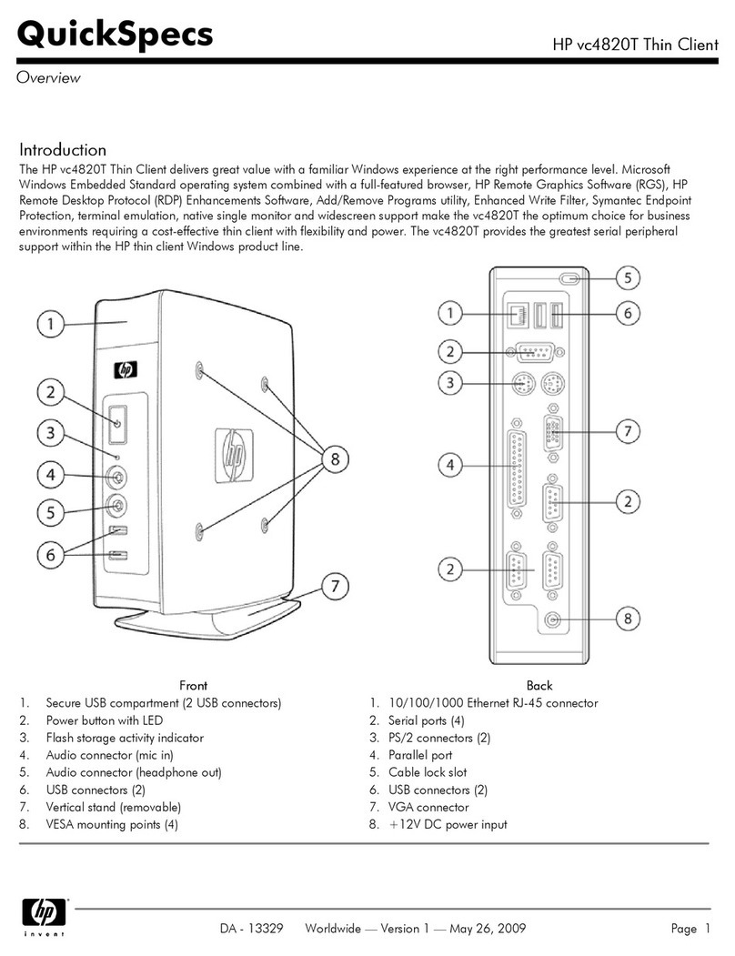 HP vc4820T - Thin Client User manual