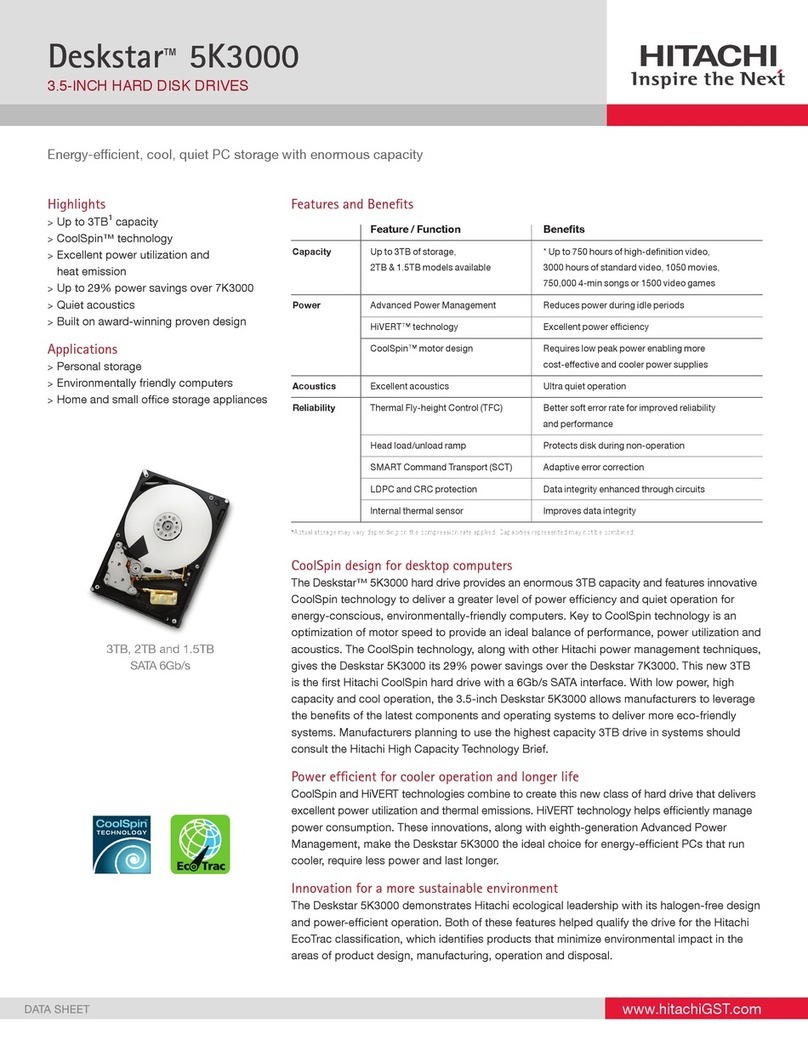 Hitachi 3.5-INCH Deskstar HDS5C3030ALA630 User manual