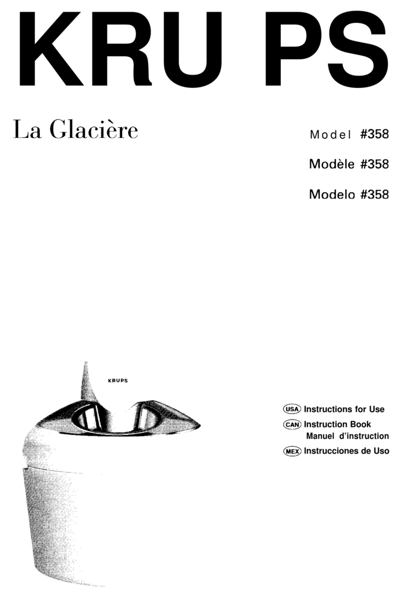 Krups La Glaciere 358 User manual
