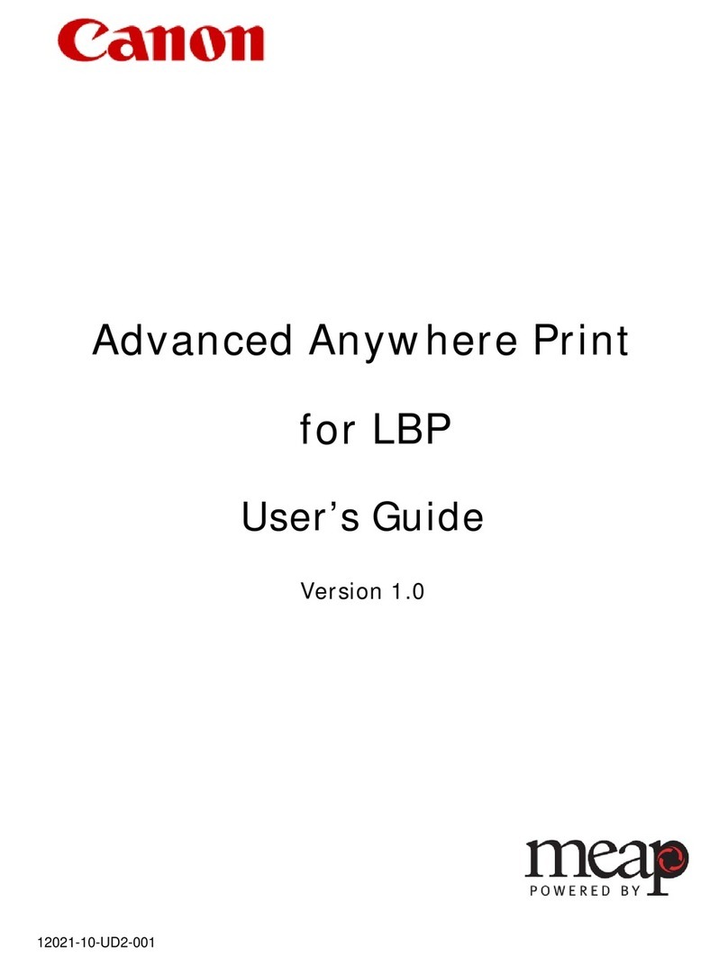 Canon advanced anywhere print User manual
