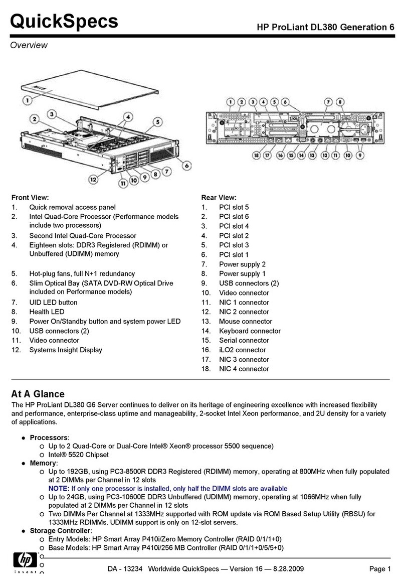 HP ProLiant DL380 Generation 6 User manual