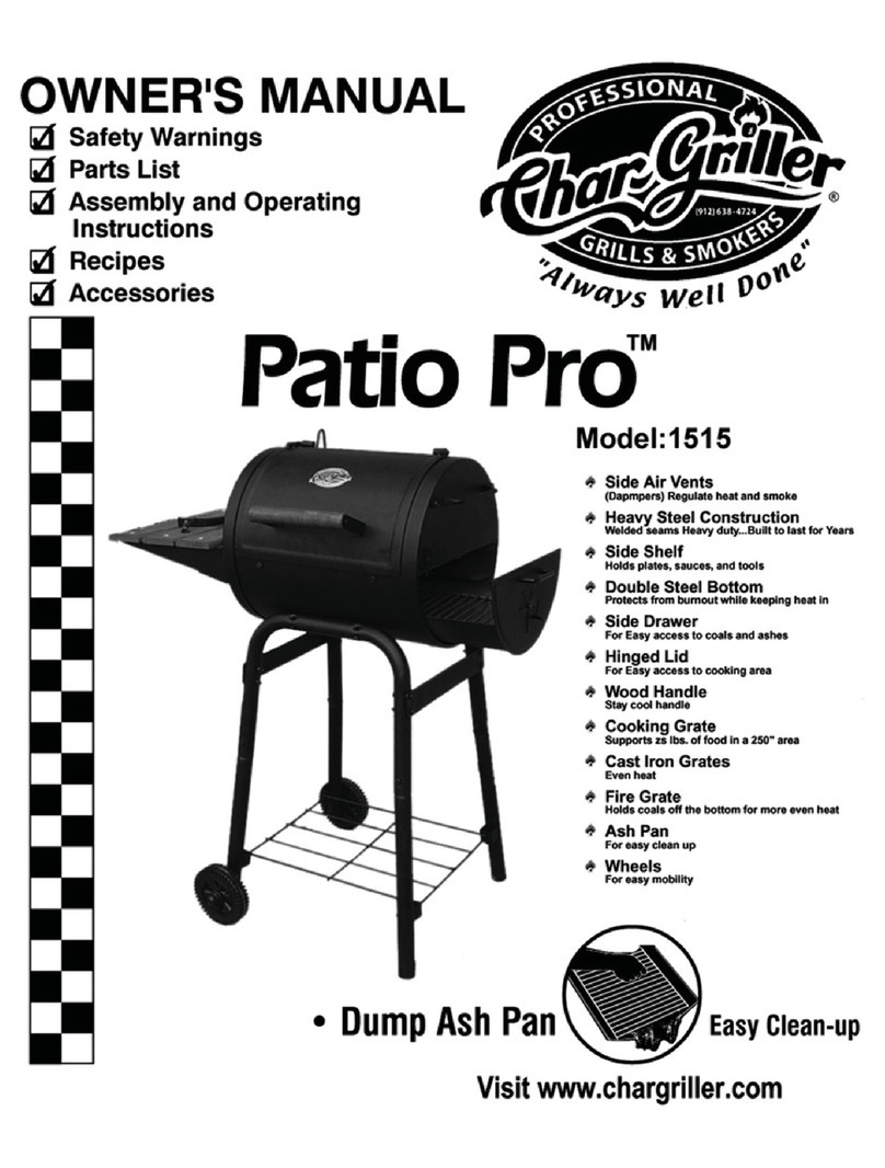 Char-Griller Patio Pro 1515 owner's manual Char-Griller Patio Pro 1515 owner's manual