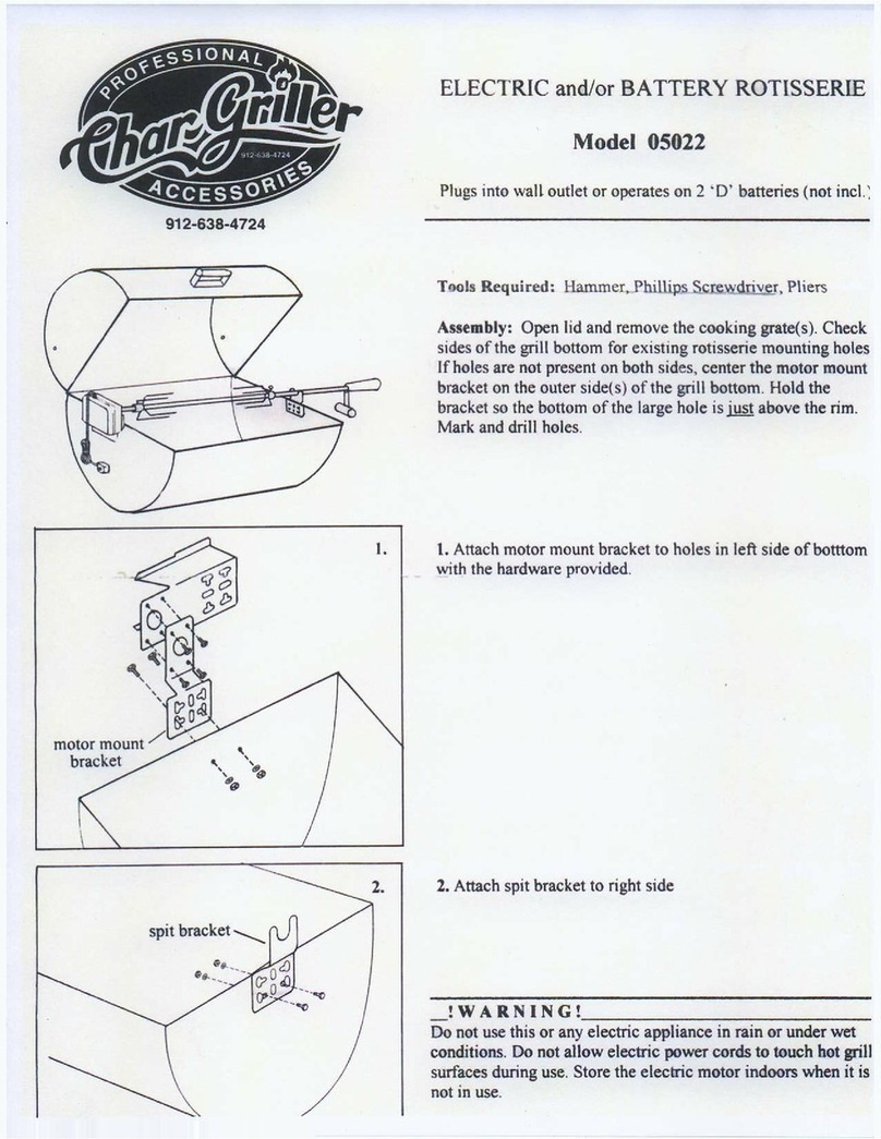 Char-Griller Rotisserie 05022 installation instructions Char-Griller Rotisserie 05022 installation instructions
