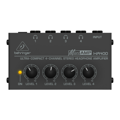 Behringer Microamp HA400 User manual