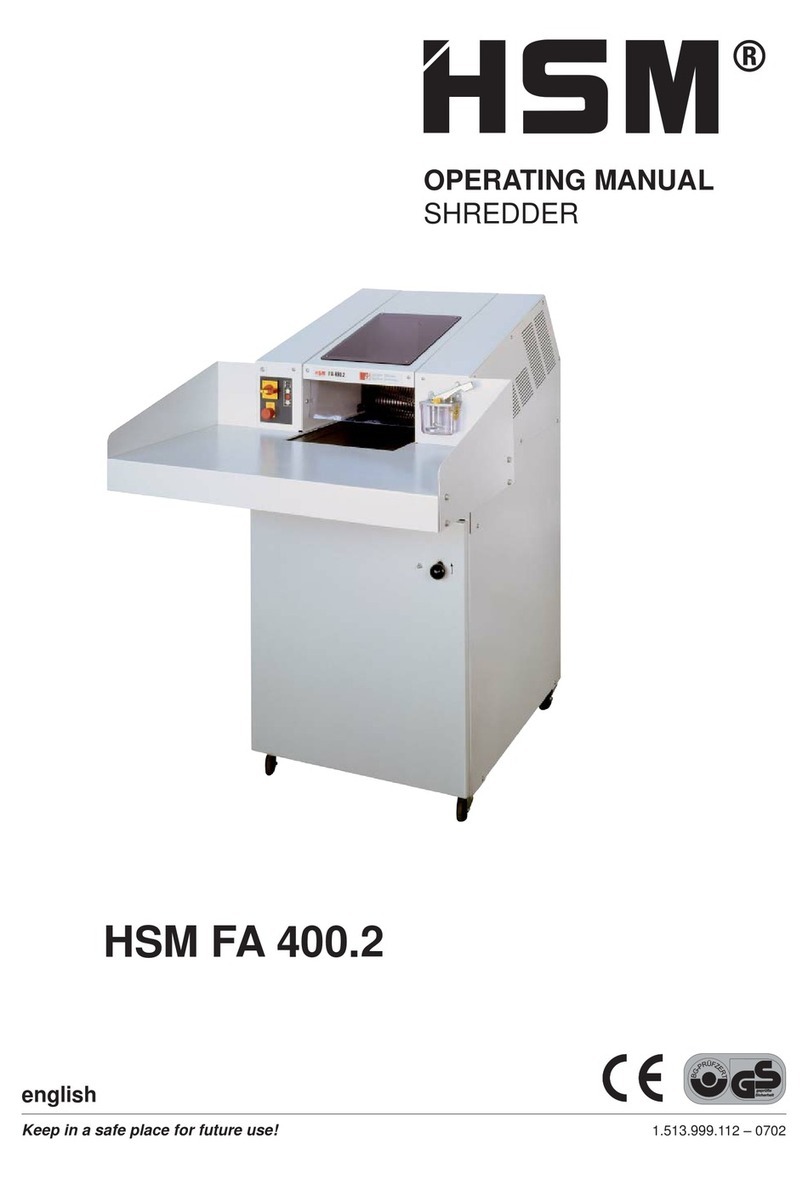 HSM Powerline FA 400.2 operating manual