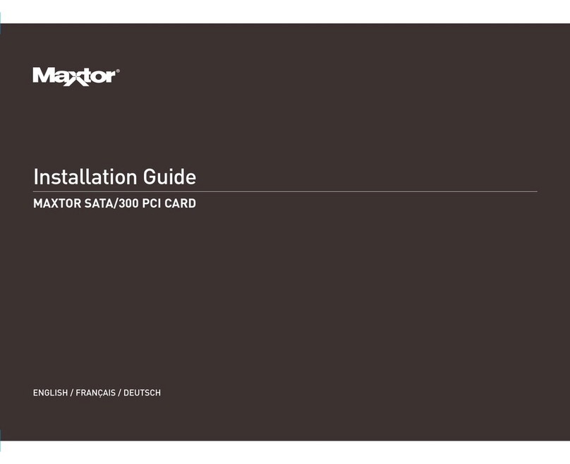 Maxtor SATA/300 PCI CARD User manual