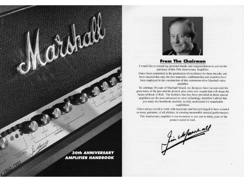 Marshall Amplification 1922 User manual Marshall Amplification 1922 User manual