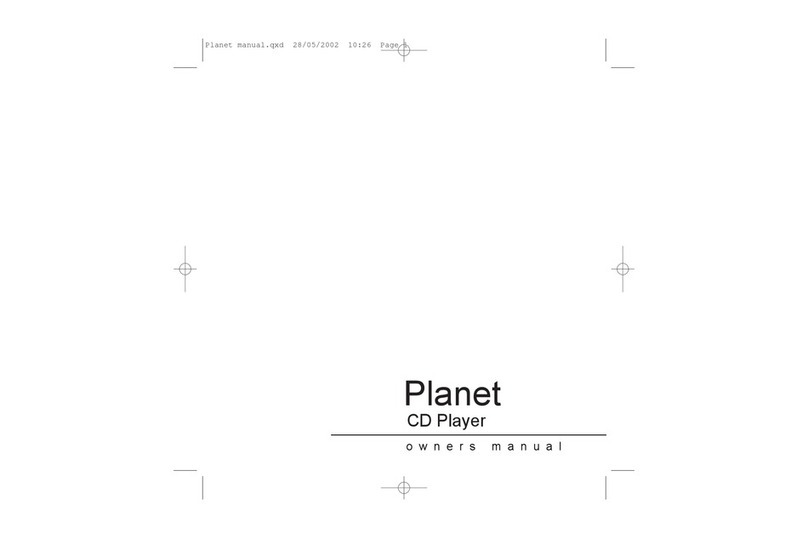 Rega Planet CD Player User manual