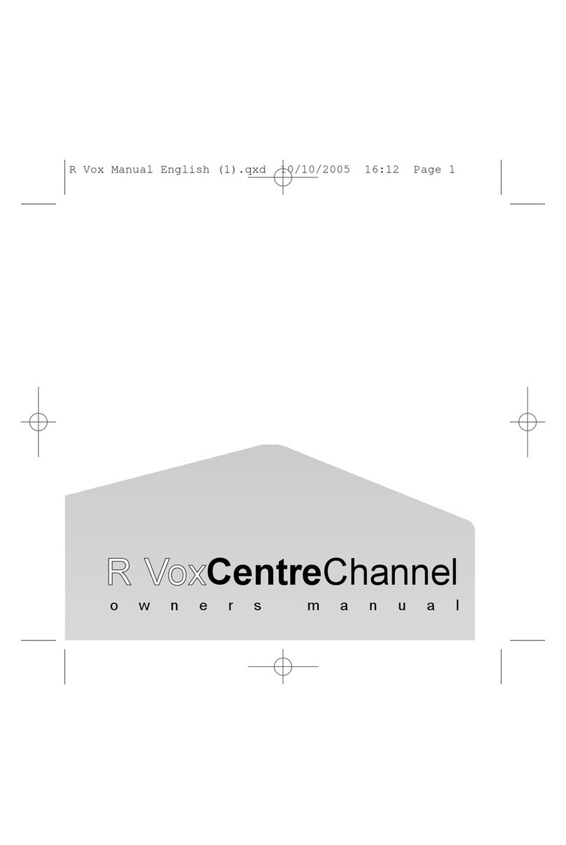 Rega R VoxCentreChannel owner's manual