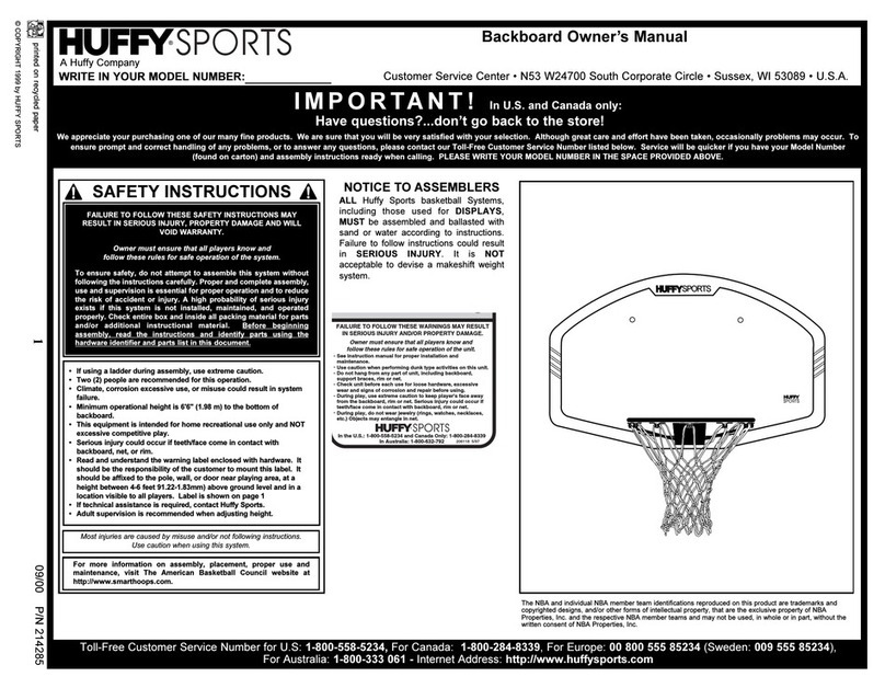 Huffy DEP 800 owner's manual