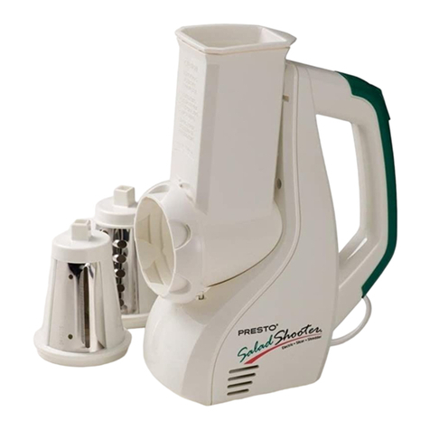 Presto SaladShooter electric slicer/shredder User manual