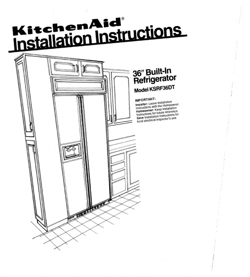KitchenAid KSRF36DT User manual