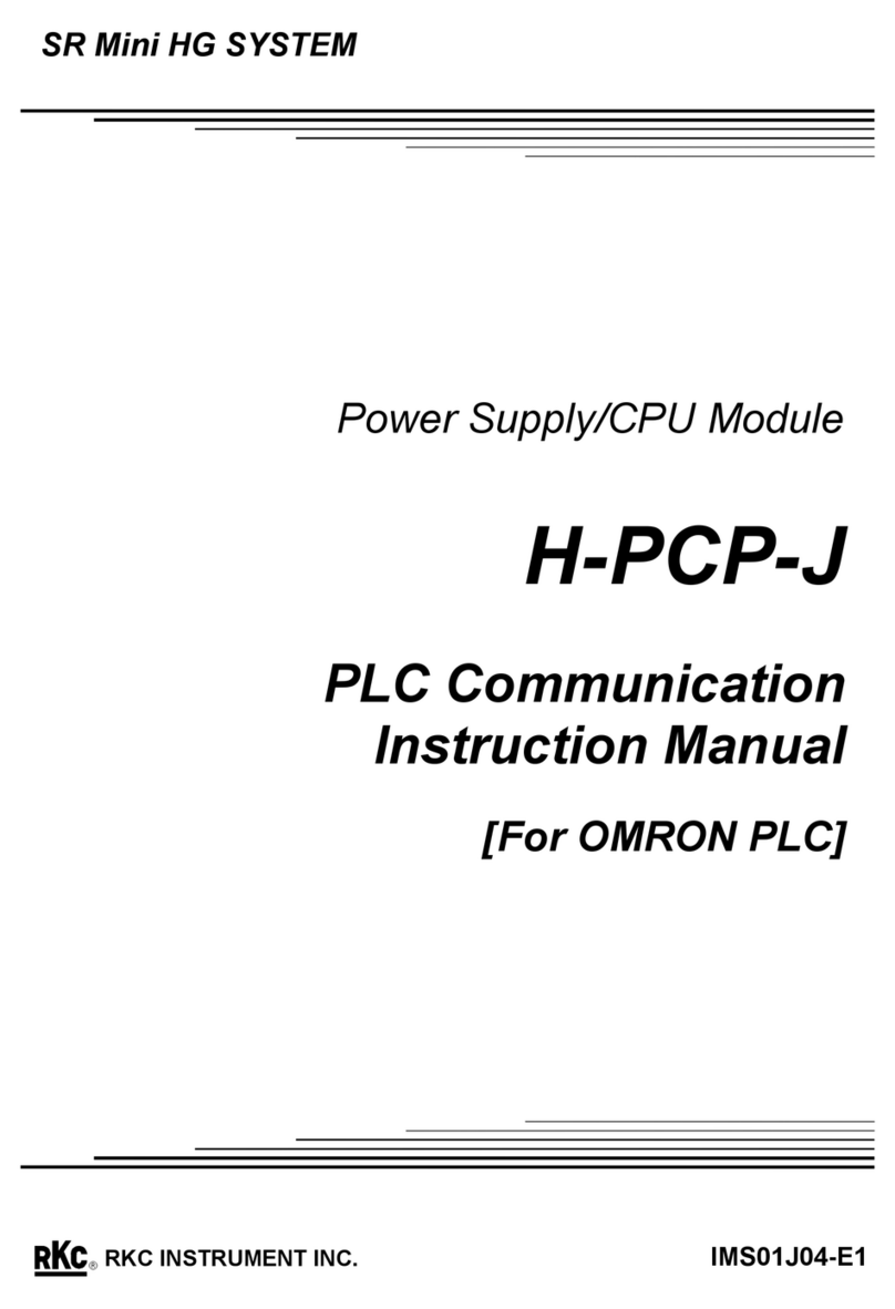 RKC INSTRUMENT SR Mini HG SYSTEM H-PCP-J instruction manual