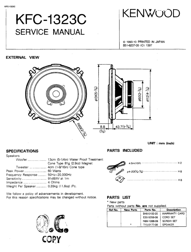 Kenwood KFC-1323C Building instructions Kenwood KFC-1323C Building instructions