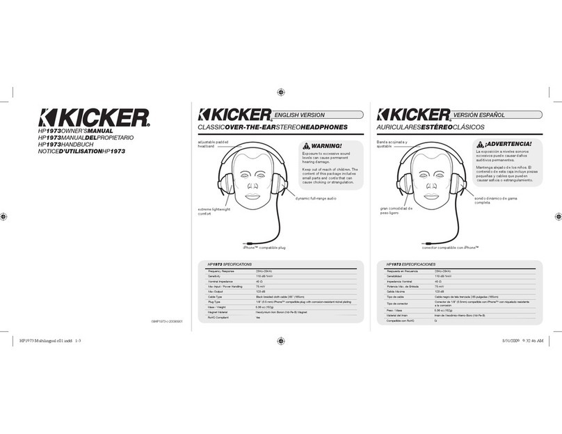 Kicker HP1973 owner's manual
