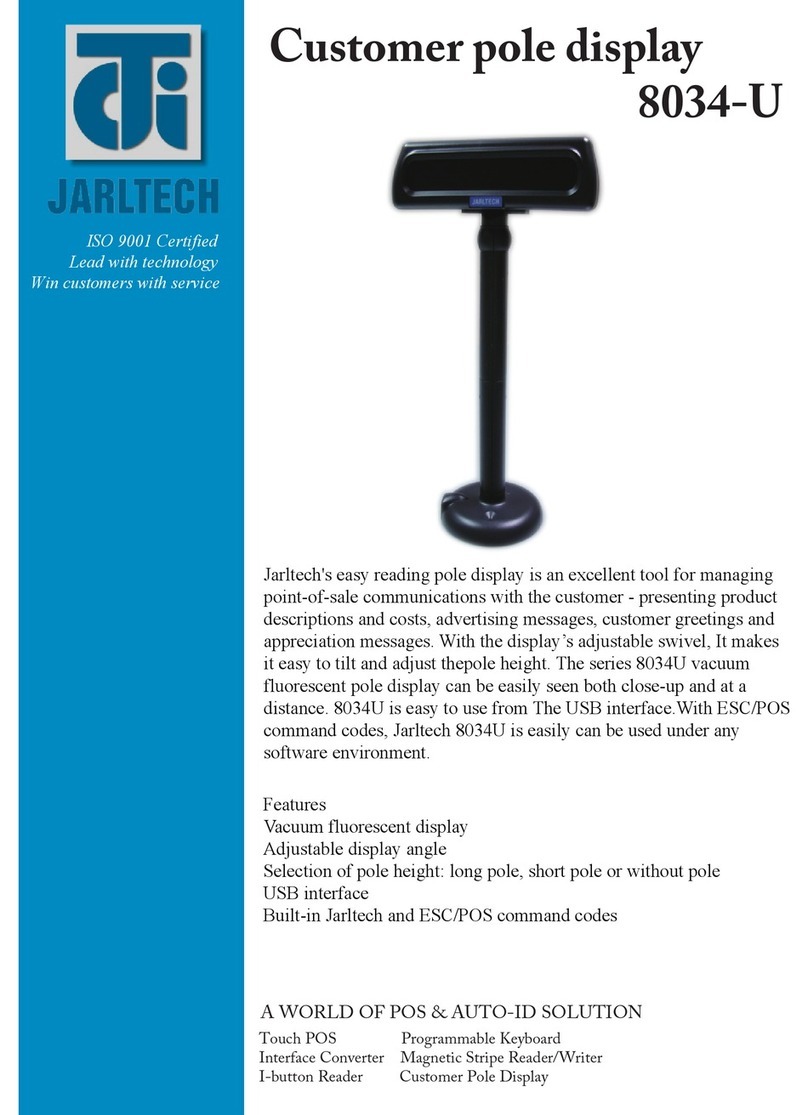 JARLTECH Display 8034-U User manual