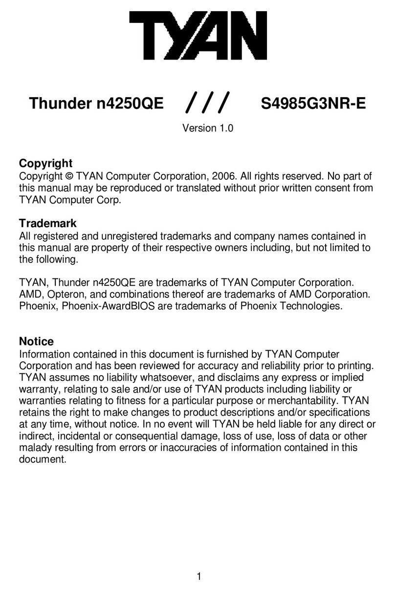 TYAN Thunder n4250QE-S4985G3NR-E manual&nbsp;