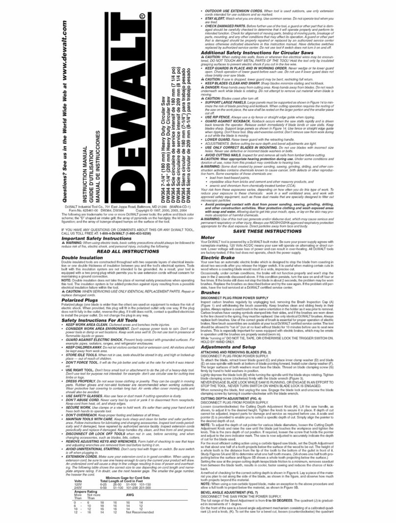 DeWalt DW384 User manual DeWalt DW384 User manual