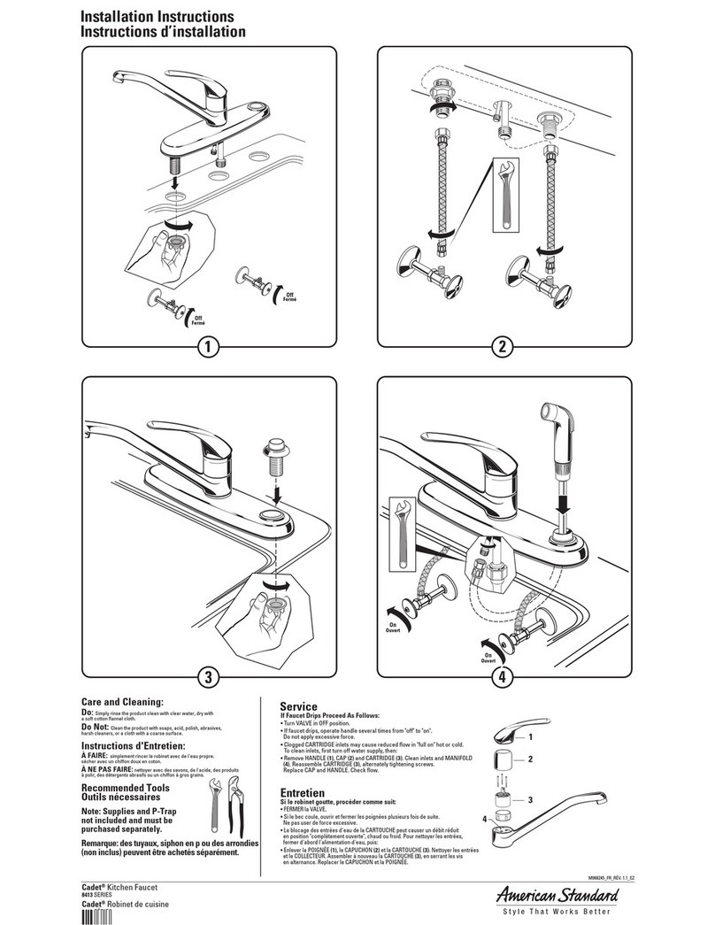 American Standard Cadet 8413 Series User manual