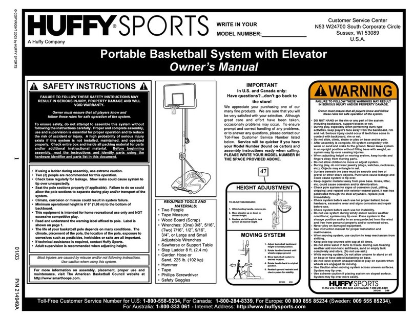 Huffy AWLC6045 User manual