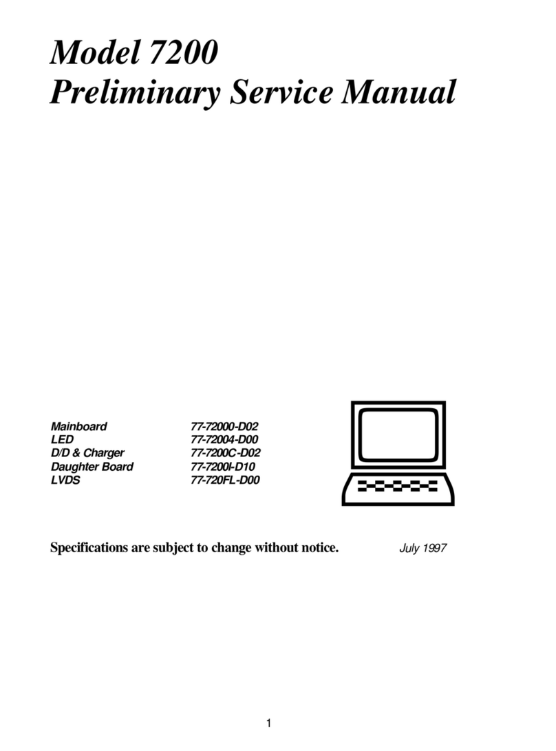 Clevo Model 7200 Preliminary service manual