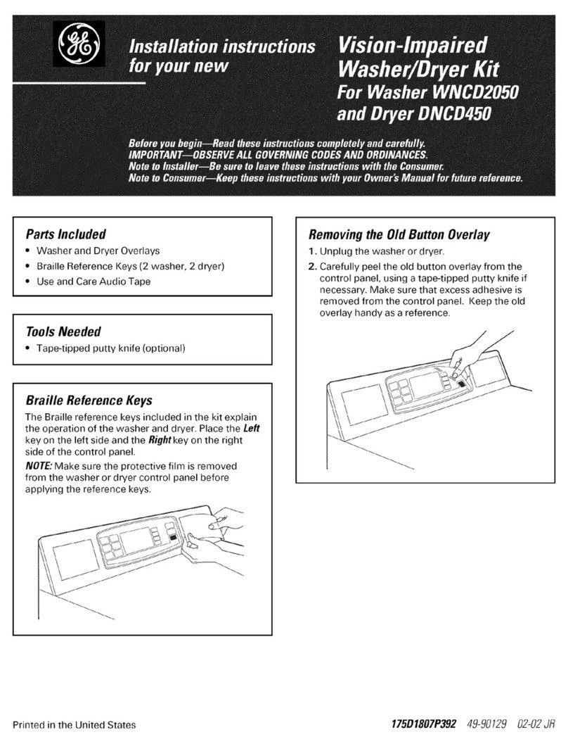 GE WNCD2050 installation guide