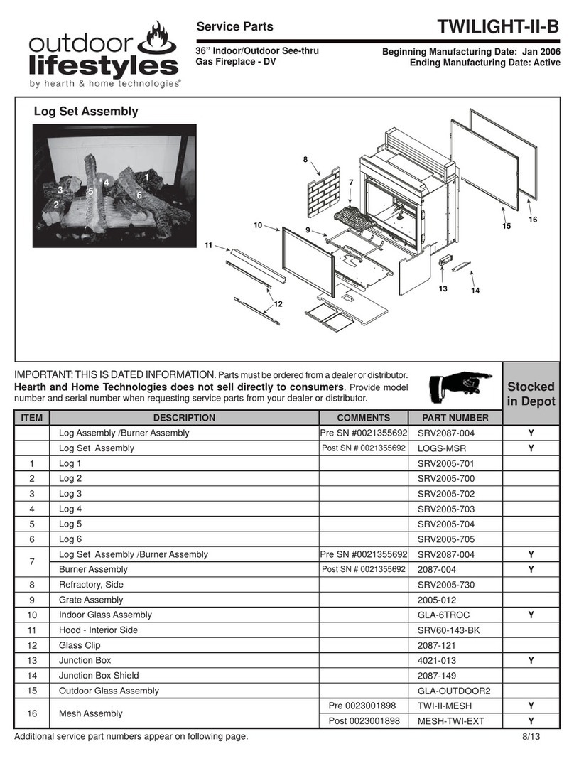 Heat & Glo TWILIGHT-II-B parts list Heat & Glo TWILIGHT-II-B parts list