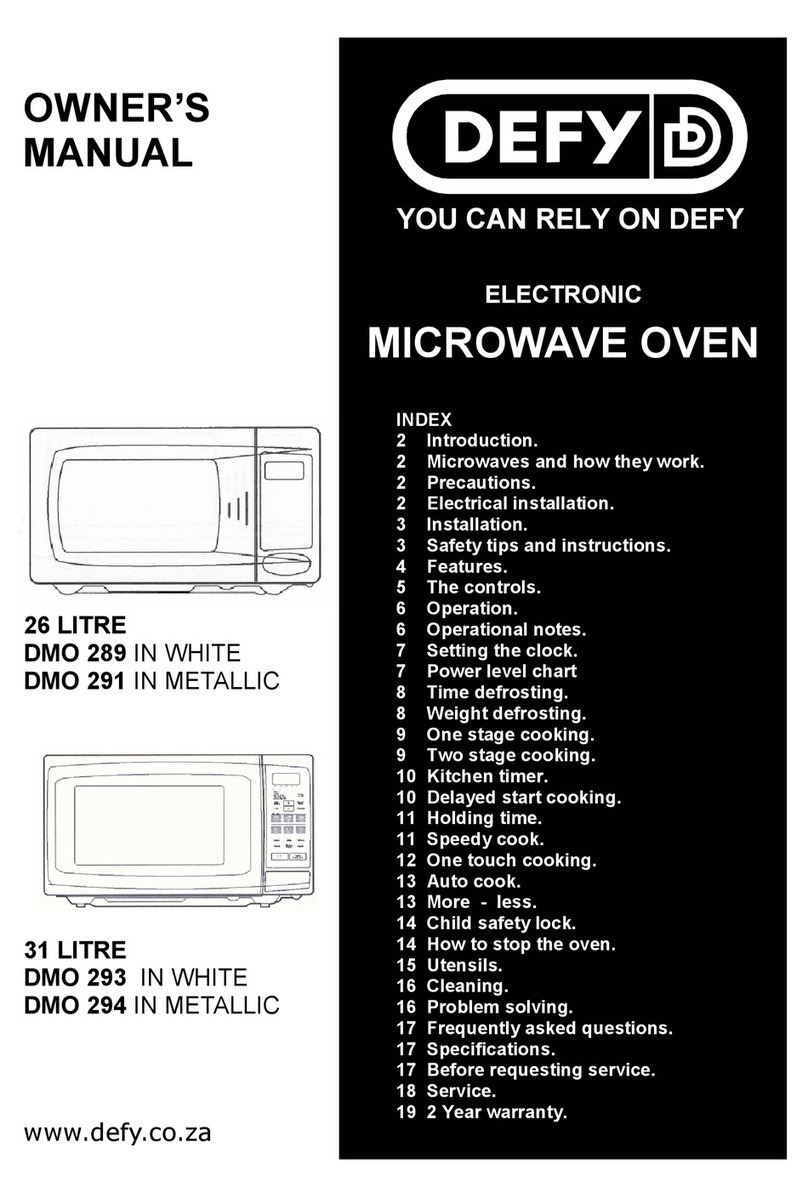 Defy DMO 289 User manual