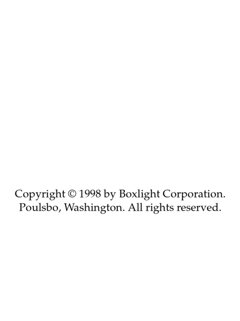BOXLIGHT 9000-INT User manual