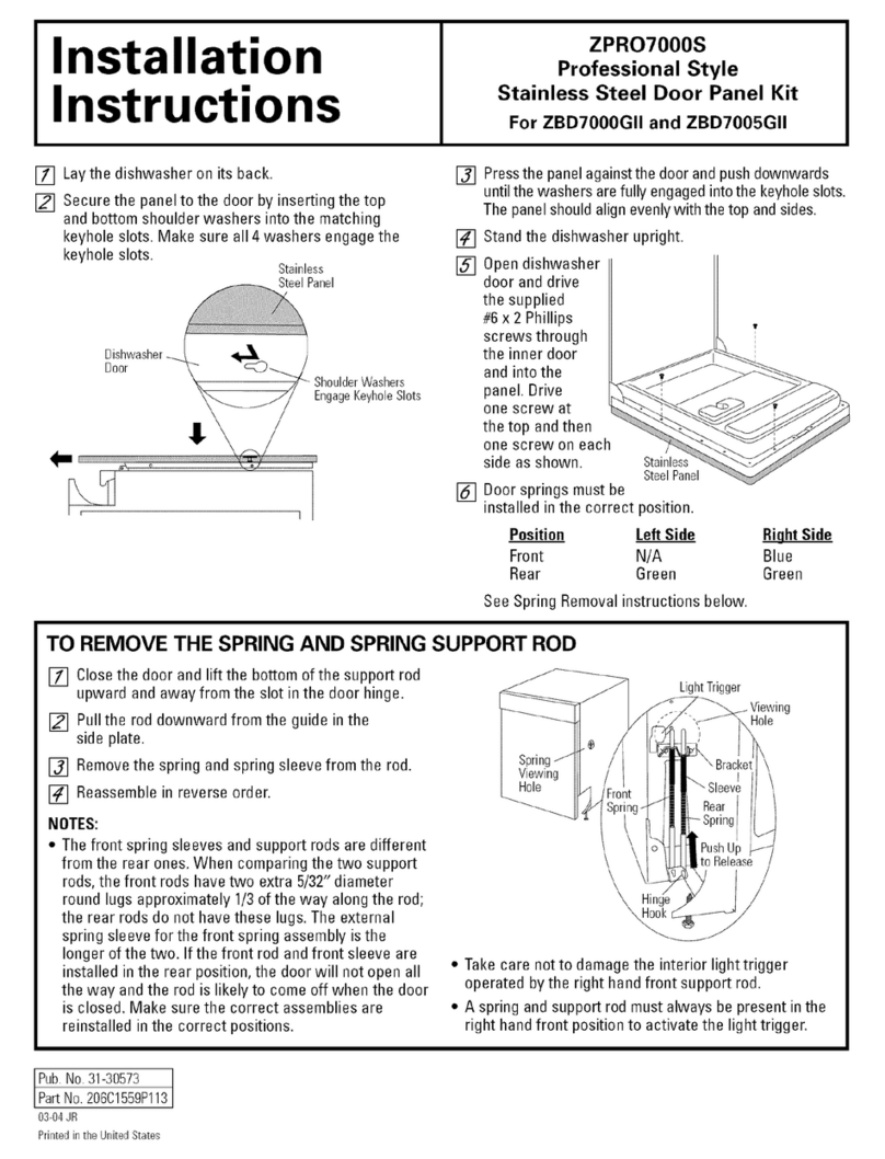 GE Monogram ZBD7005GII installation instructions