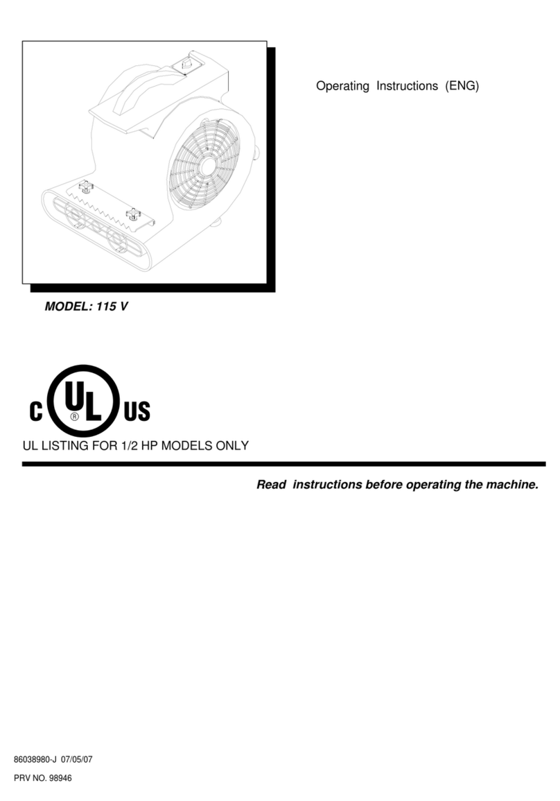Windsor 115V Operator instructions