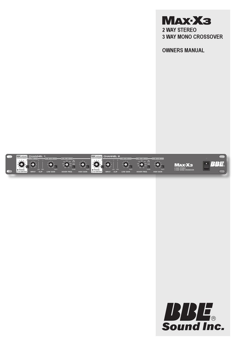 BBE Max-X3 owner's manual