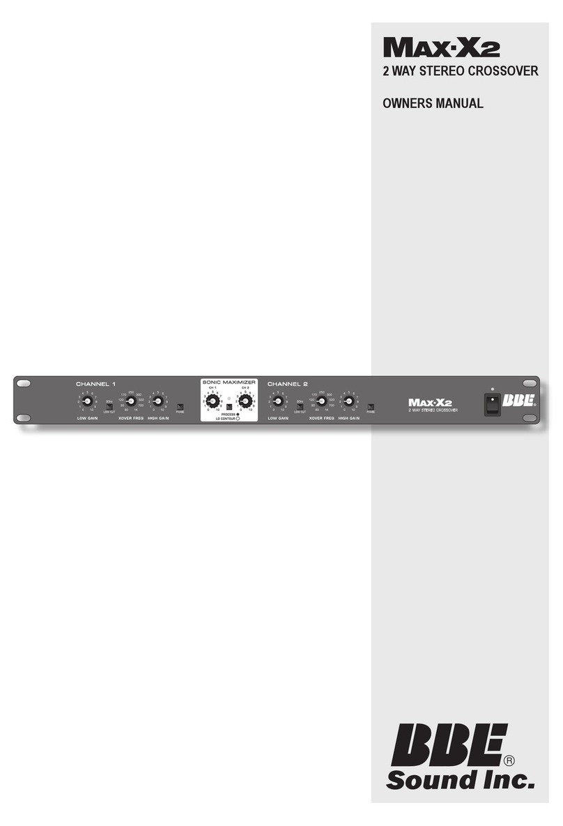 BBE Max-X2 User manual