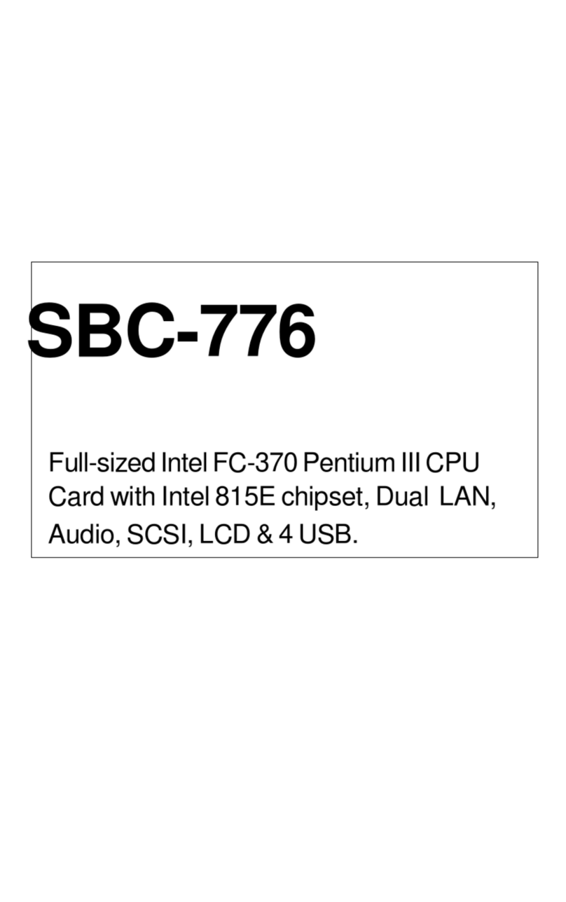 Intel SBC-776 User manual
