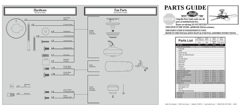 Hunter 23933 Parts guide