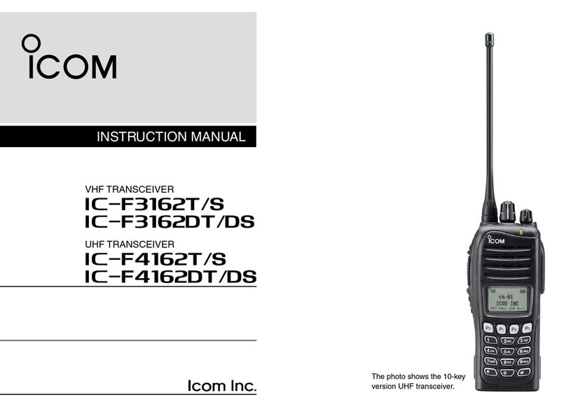 Icom IC-F3162T User manual