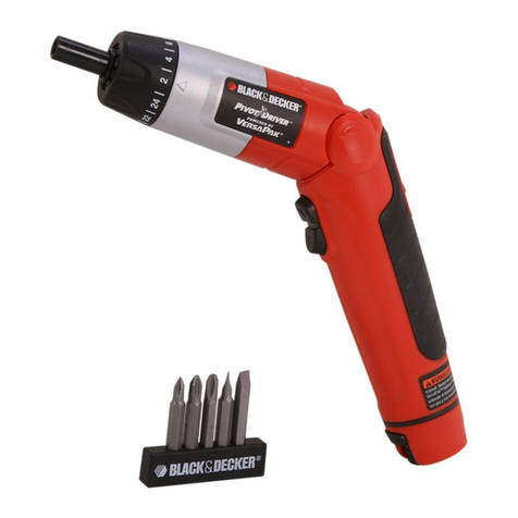 Black & Decker 3.6 Volt 3 Position Pivot Screwdriver VP810 User manual