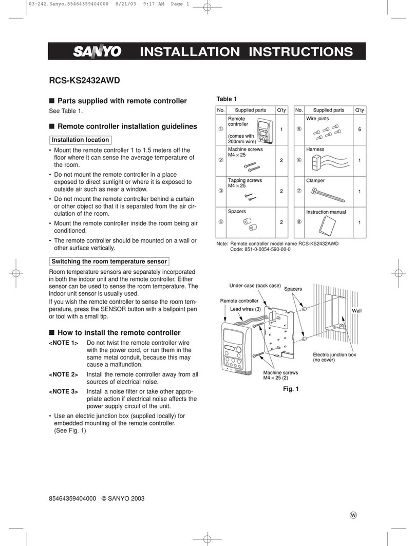 Sanyo RCS-KS2432AWD User manual Sanyo RCS-KS2432AWD User manual