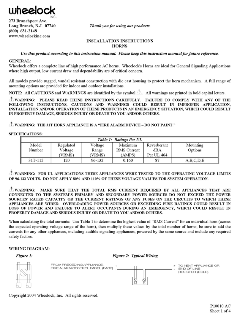 Wheelock 31T-115 User manual Wheelock 31T-115 User manual
