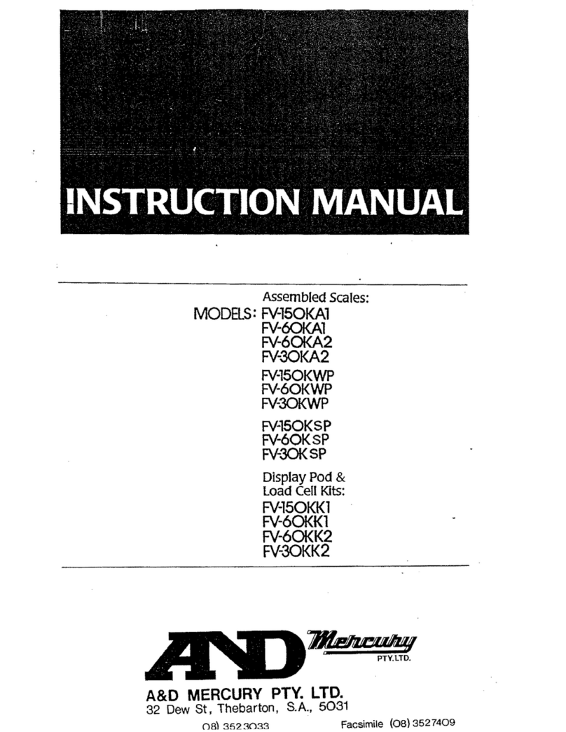 A&D FV-60KWP instruction manual