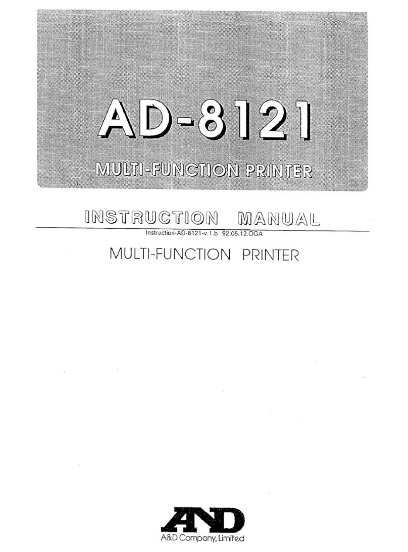 A&D AD-8121 User manual