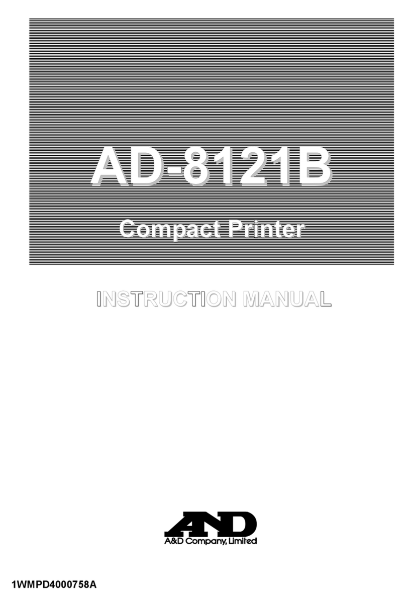 A&D AD-8121B User manual