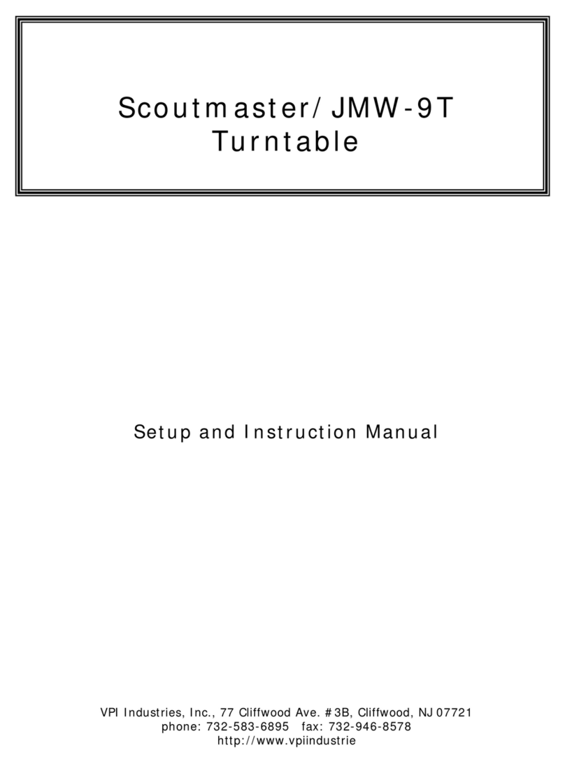 VPI Scoutmaster JMW-9T Manual